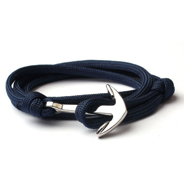 Black anchor bracelet